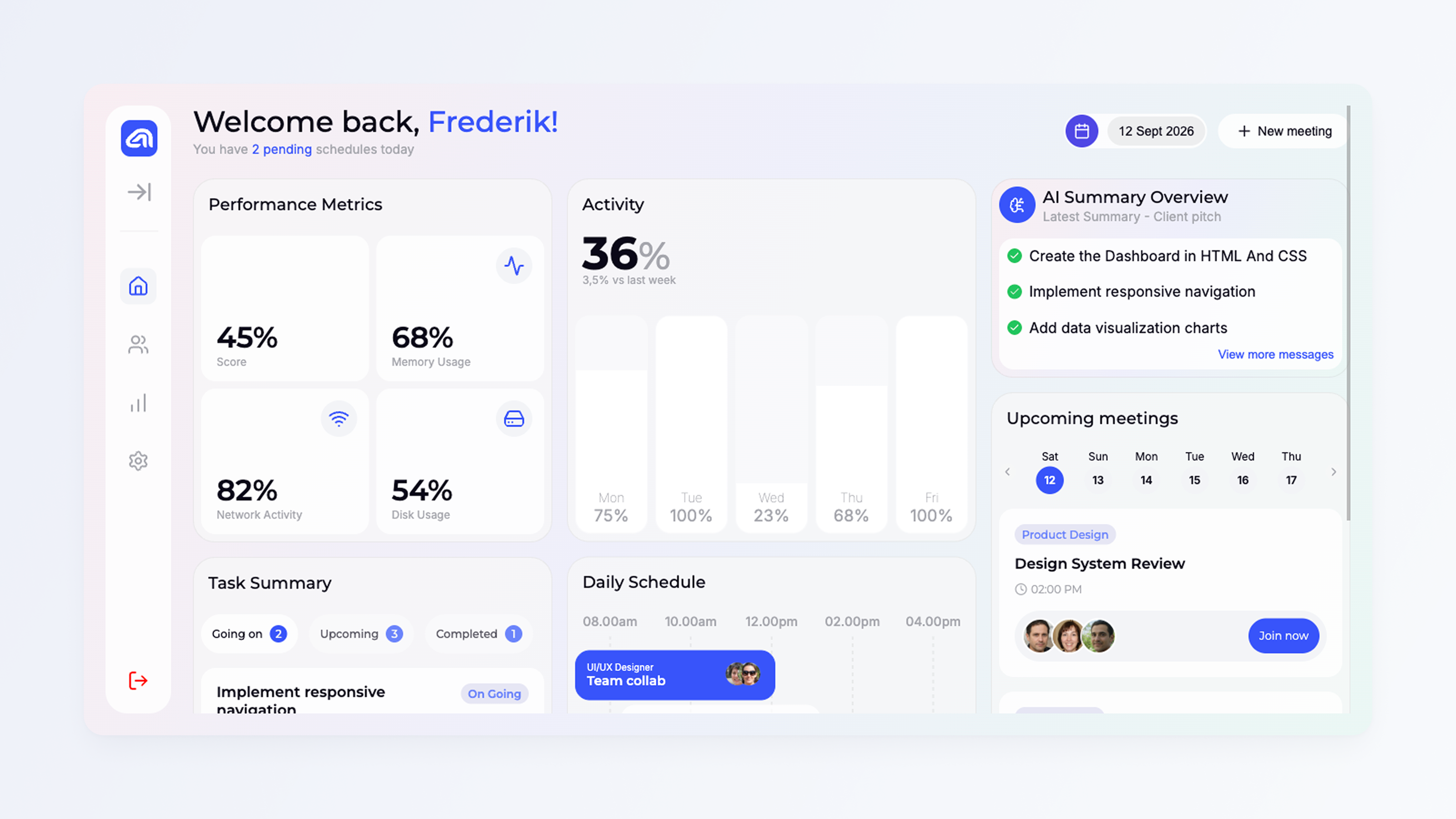 Productivity Dashboard