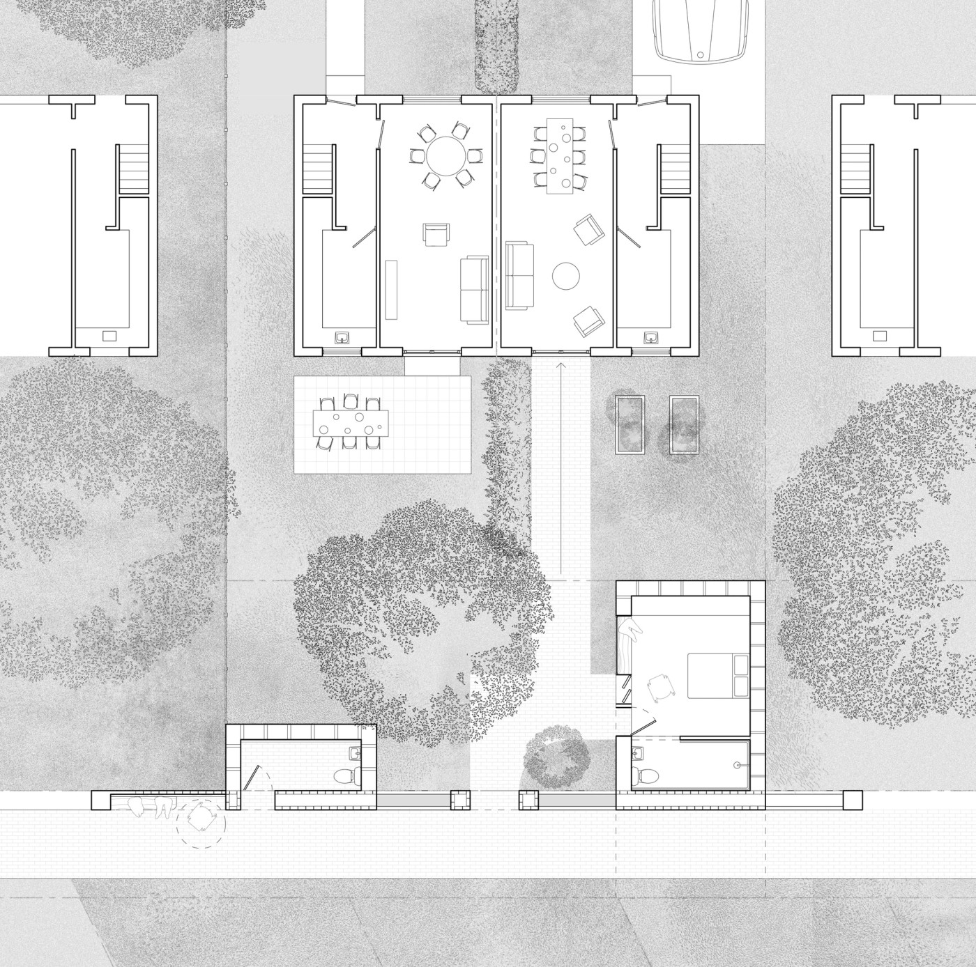 Plan of the rear studio dwelling