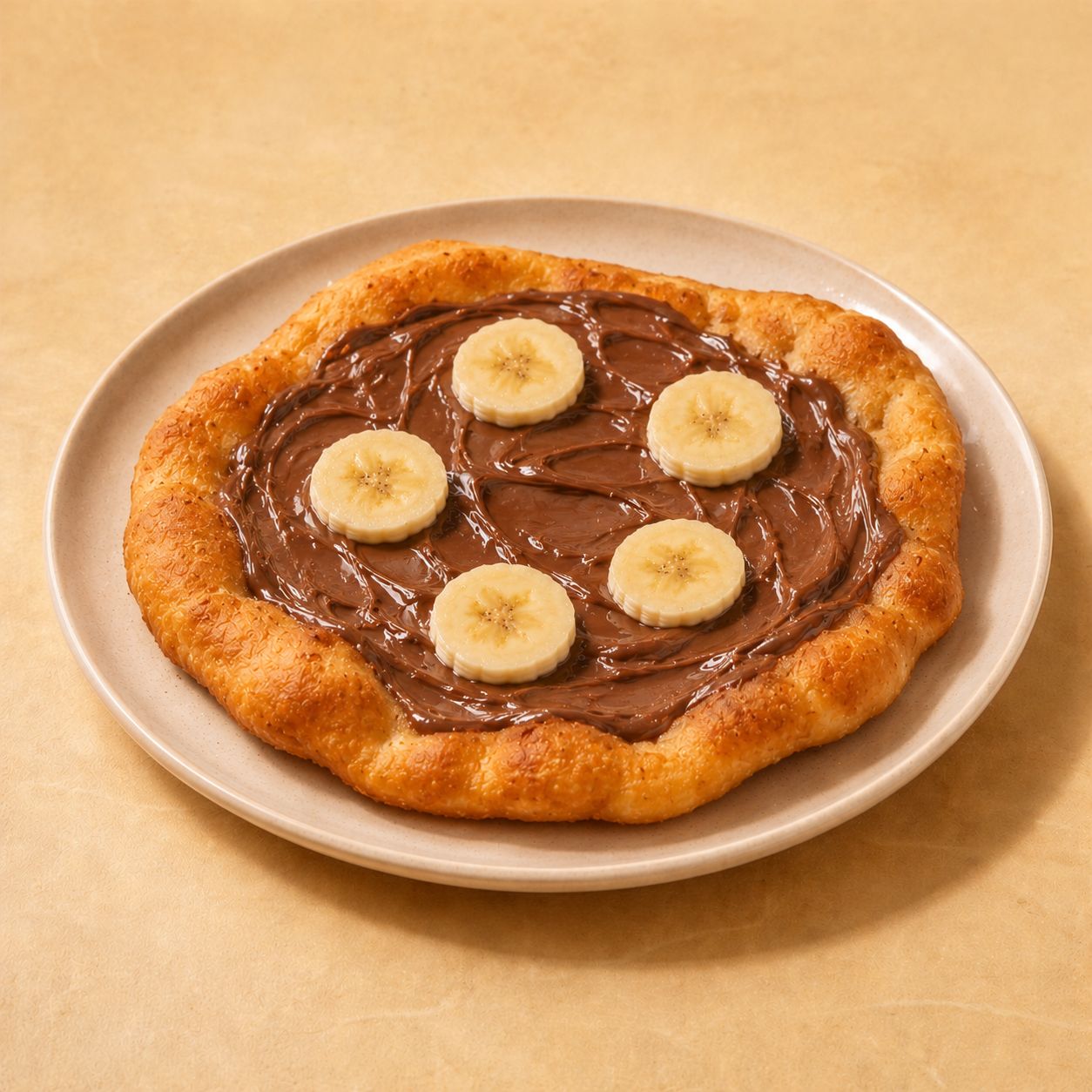 Süsse Lángos mit Nutella und Banana