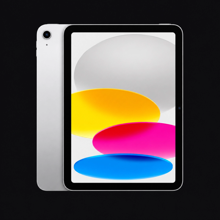 iPad (10e generatie) — Zilver (productillustratie) — AI-productillustratie