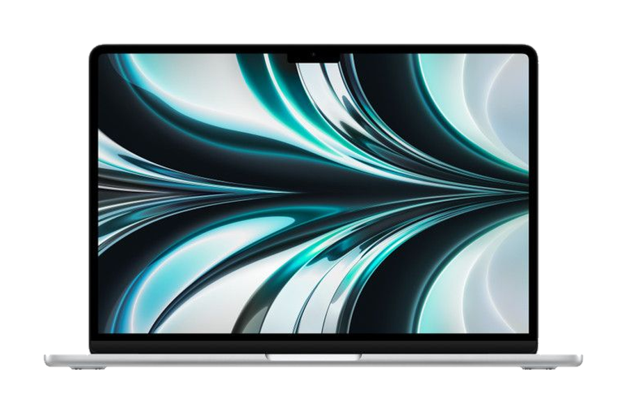 MacBook Air 13 inch (M2, 2022) — Zilver (productillustratie)