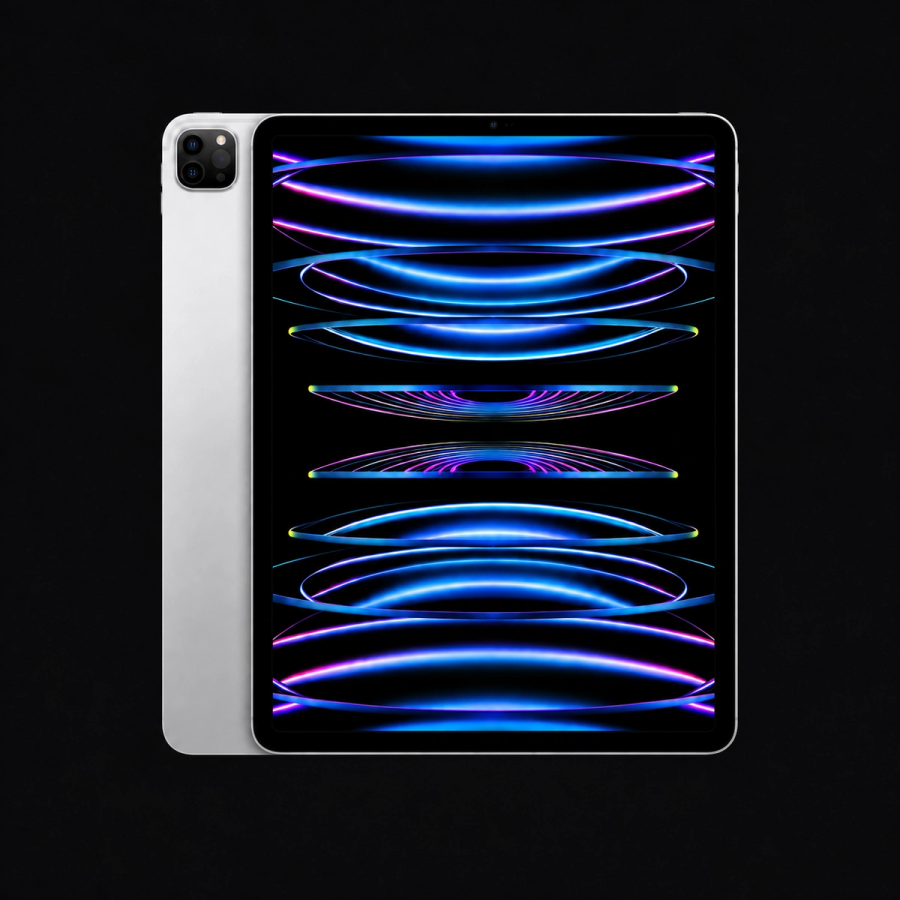 iPad Pro 12,9 inch (M2, 6e generatie) — Zilver (productillustratie) — AI-productillustratie