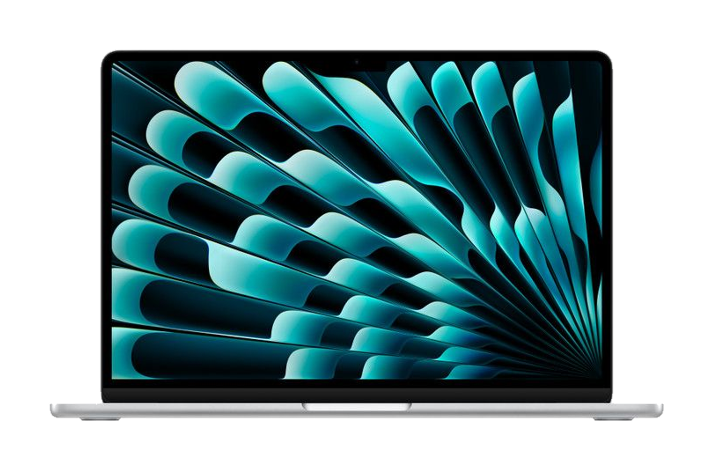 MacBook Air 13 inch (M3, 2024) — Zilver (productillustratie)