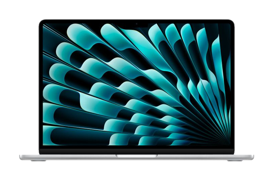 MacBook Air 13 inch (M3, 2024) — Zilver (productillustratie)