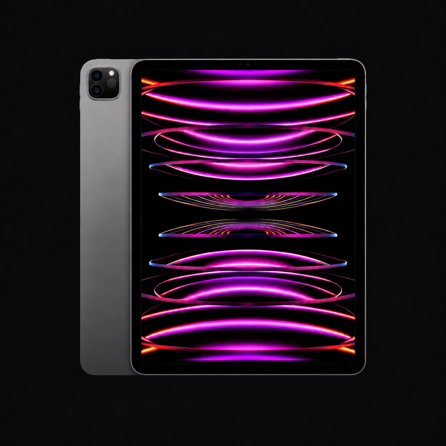 iPad Pro 12,9 inch (M2, 6e generatie) — Spacegrijs (productillustratie) — AI-productillustratie