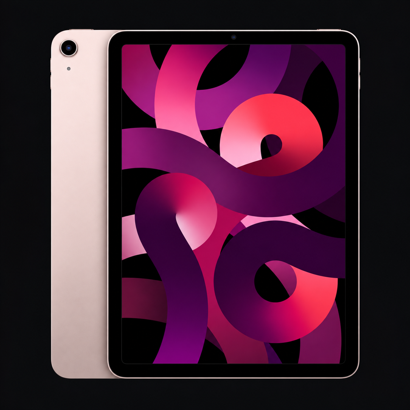 iPad Air (M1, 5e generatie) — Roze (productillustratie) — AI-productillustratie