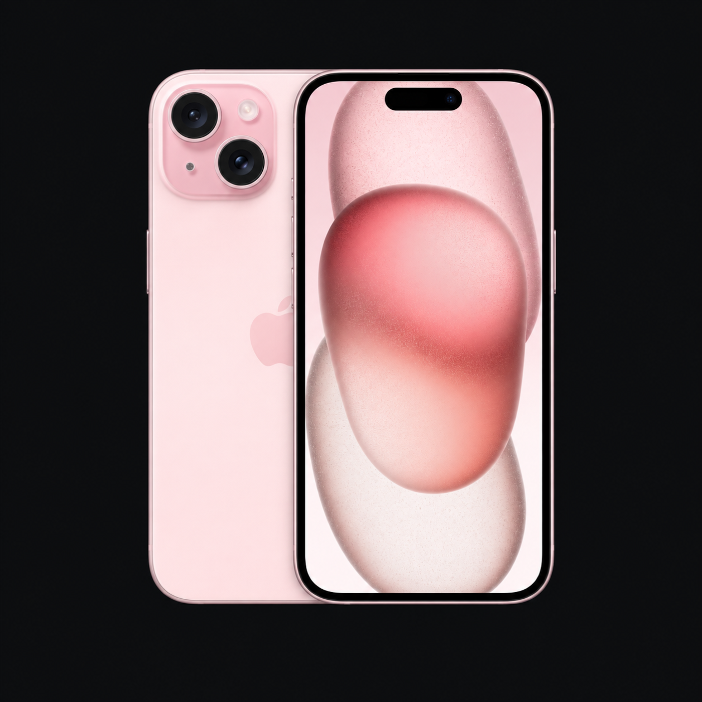 iPhone 15 — Roze (productillustratie) — AI-productillustratie