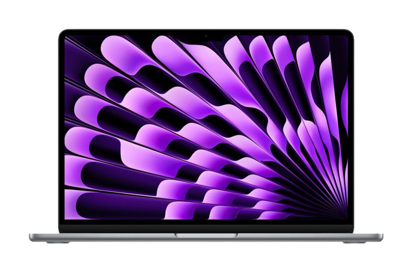 MacBook Air 13 inch (M3, 2024) — Spacegrijs (productillustratie)