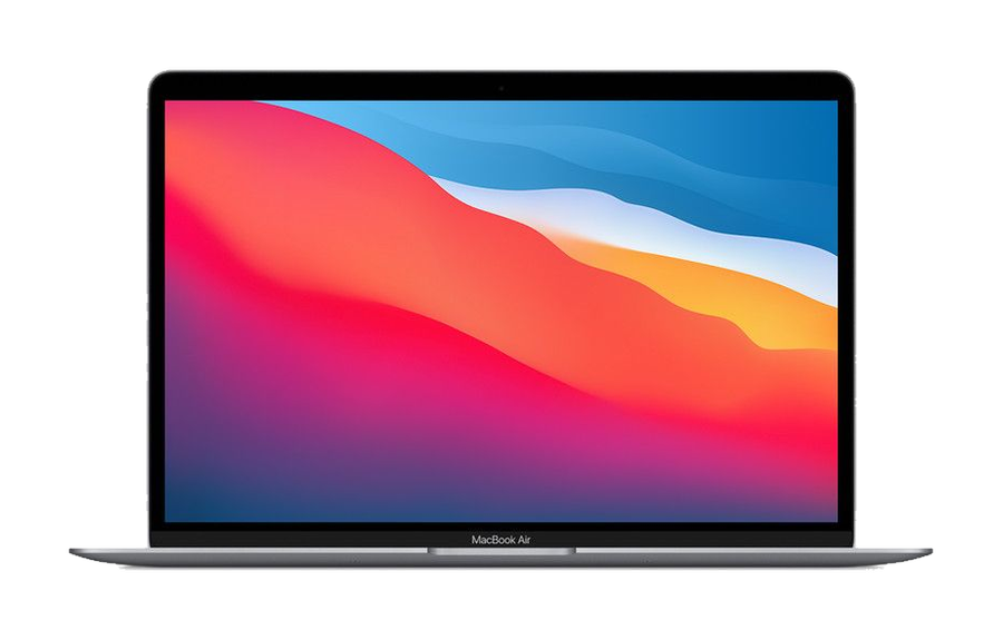 MacBook Air 13 inch (M1, 2020) — Spacegrijs (productillustratie)