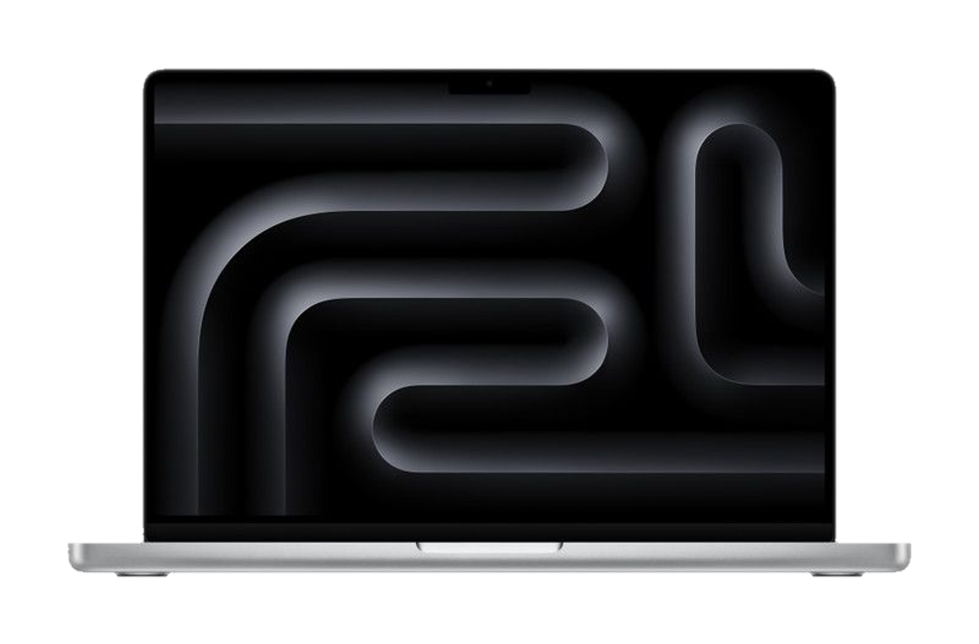 MacBook Pro 14 inch (M3, 2023) — Zilver (productillustratie)