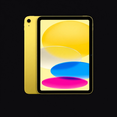 iPad (10e generatie) — Geel (productillustratie) — AI-productillustratie