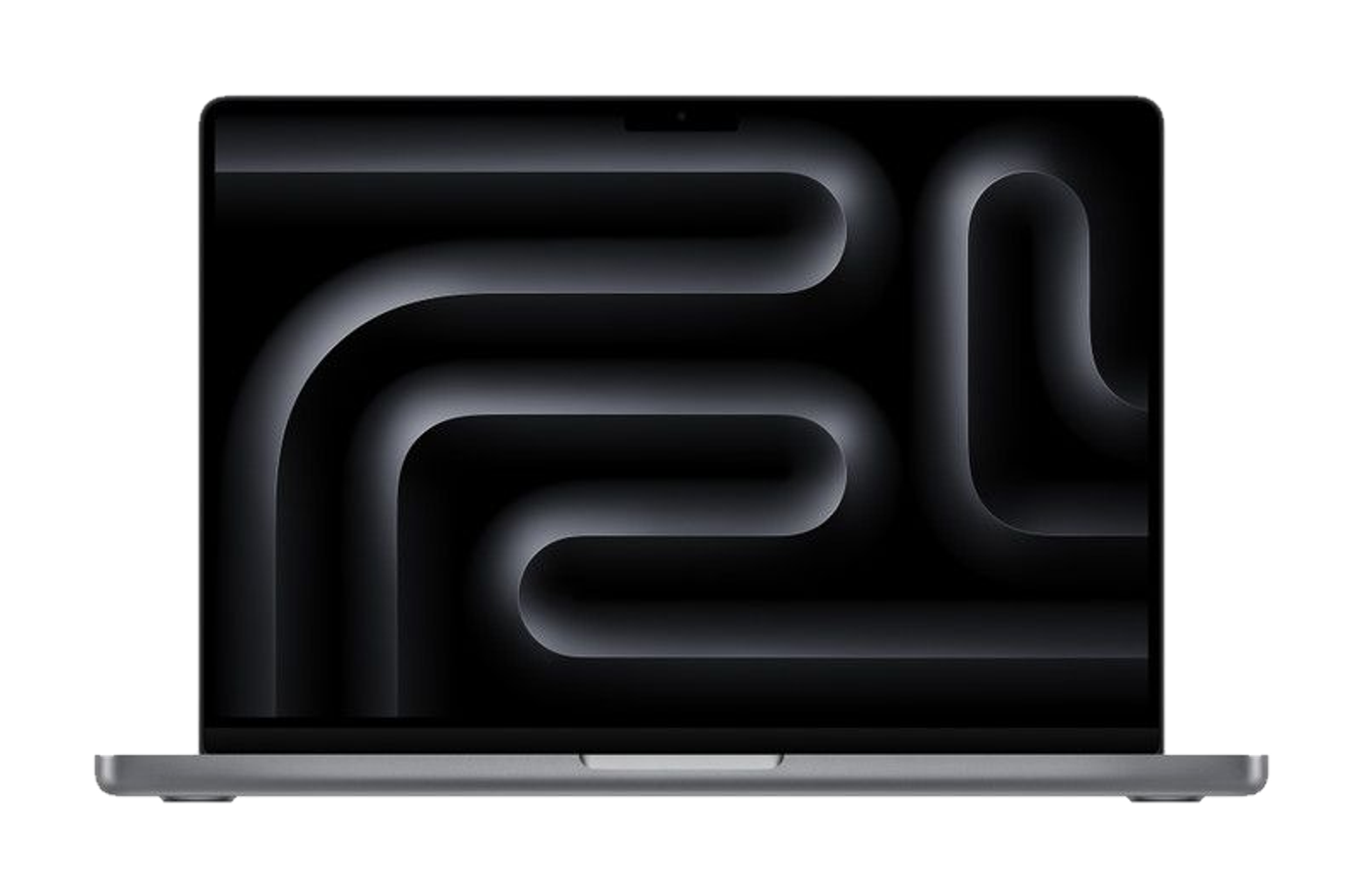MacBook Pro 14 inch (M3, 2023) — Spacegrijs (productillustratie)