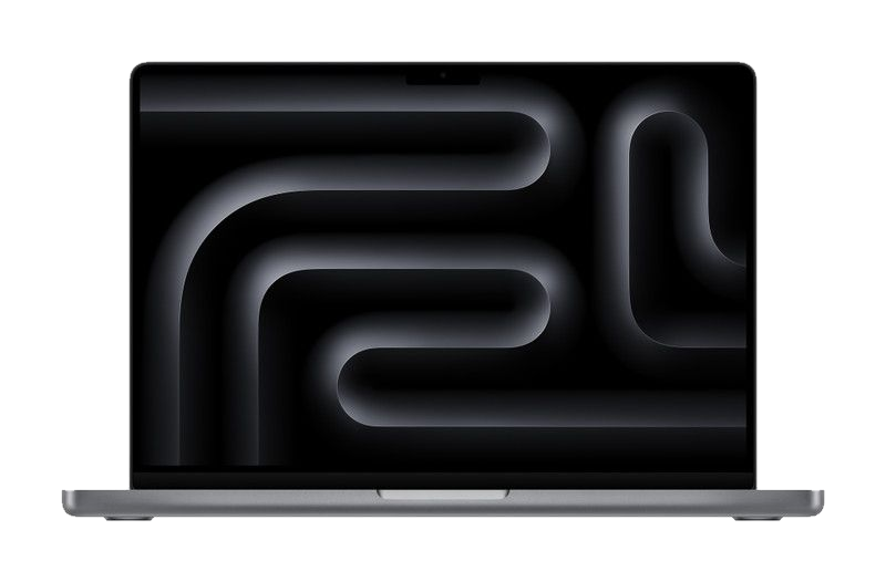 MacBook Pro 14 inch (M3, 2023) — Spacegrijs (productillustratie)