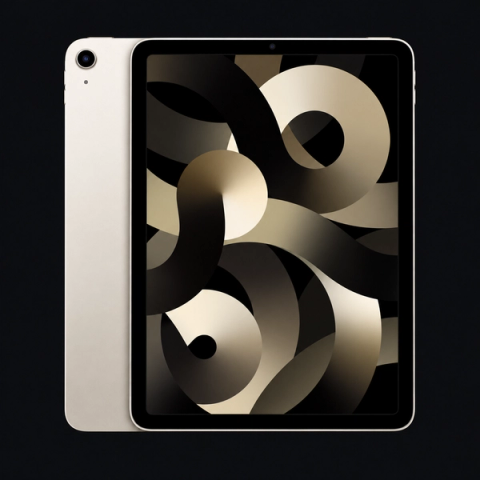 iPad Air (M1, 5e generatie) — Sterrenlicht (productillustratie) — AI-productillustratie