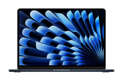 MacBook Air 13 inch (M3, 2024) — Middernacht (productillustratie)
