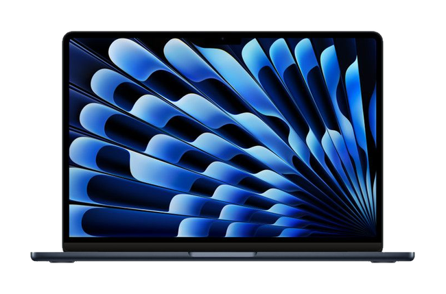 MacBook Air 13 inch (M3, 2024) — Middernacht (productillustratie)