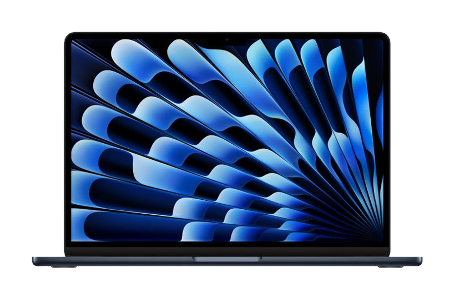 MacBook Air 13 inch (M3, 2024) — Middernacht (productillustratie)