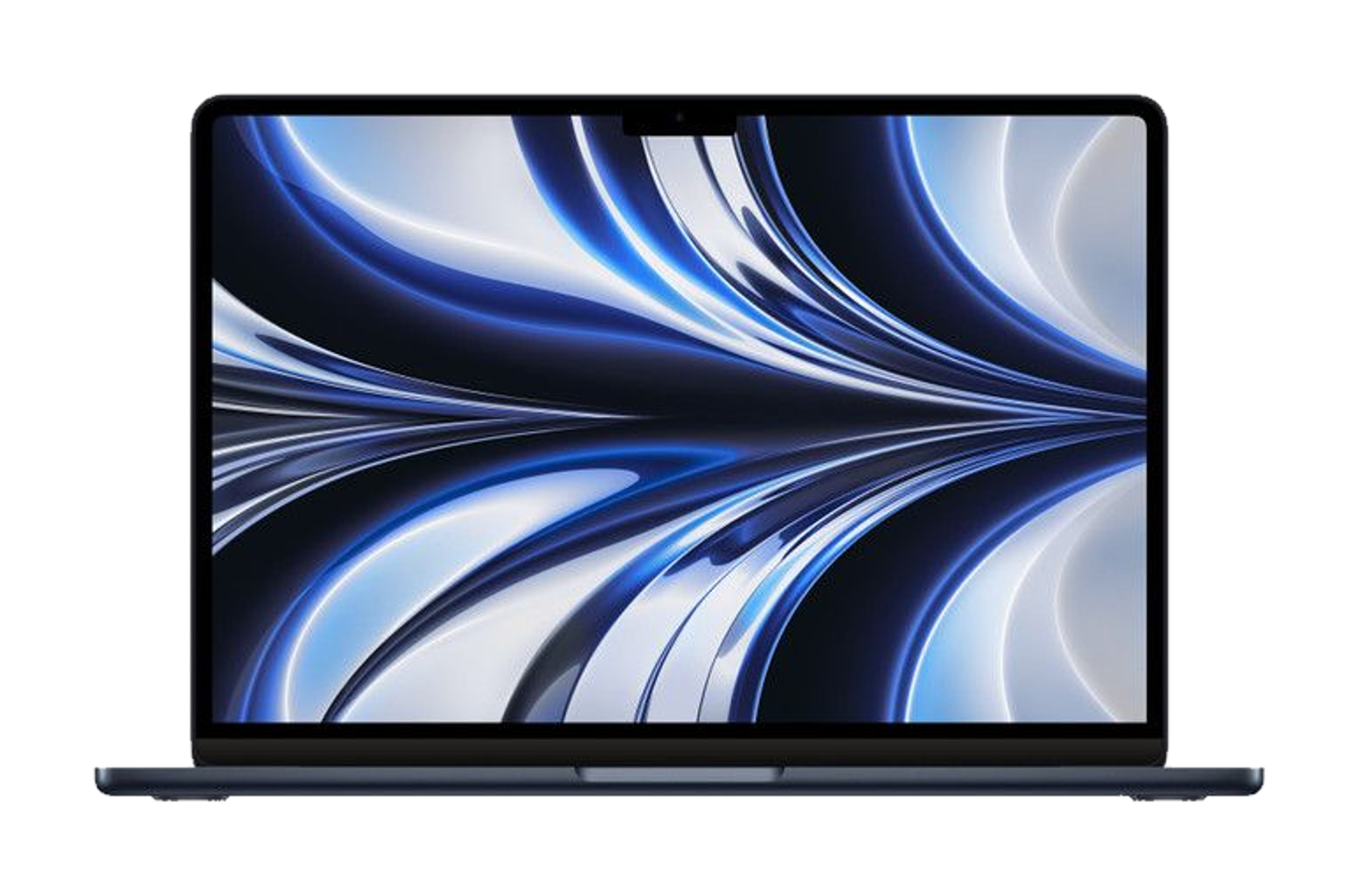 MacBook Air 13 inch (M2, 2022) — Middernacht (productillustratie)