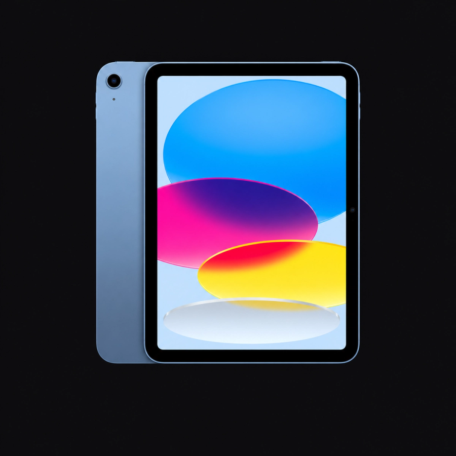 iPad (10e generatie) — Blauw (productillustratie) — AI-productillustratie