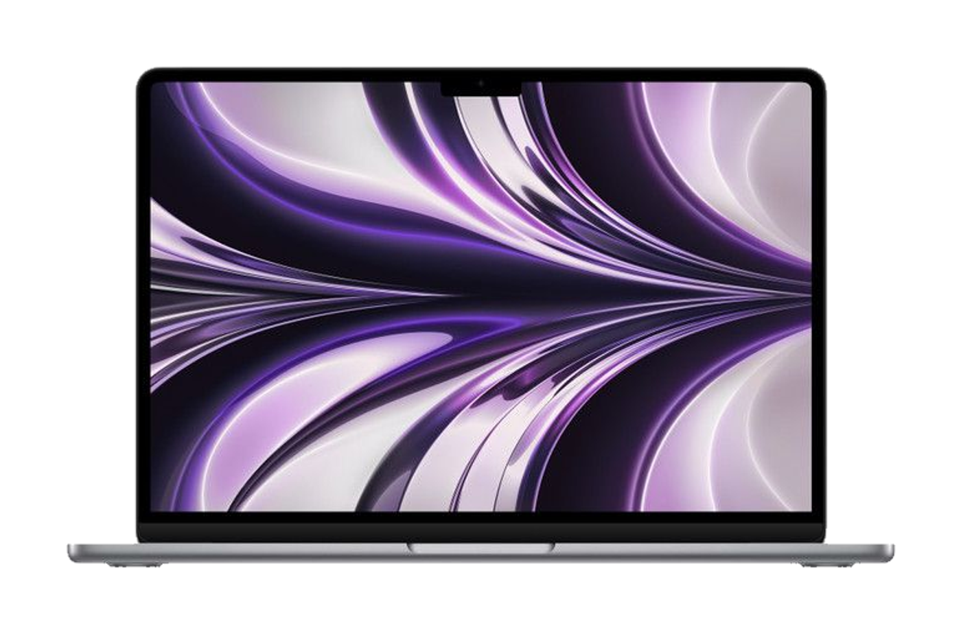 MacBook Air 13 inch (M2, 2022) — Spacegrijs (productillustratie)