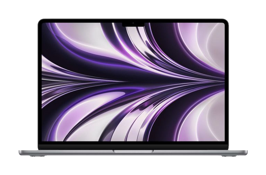 MacBook Air 13 inch (M2, 2022) — Spacegrijs (productillustratie)