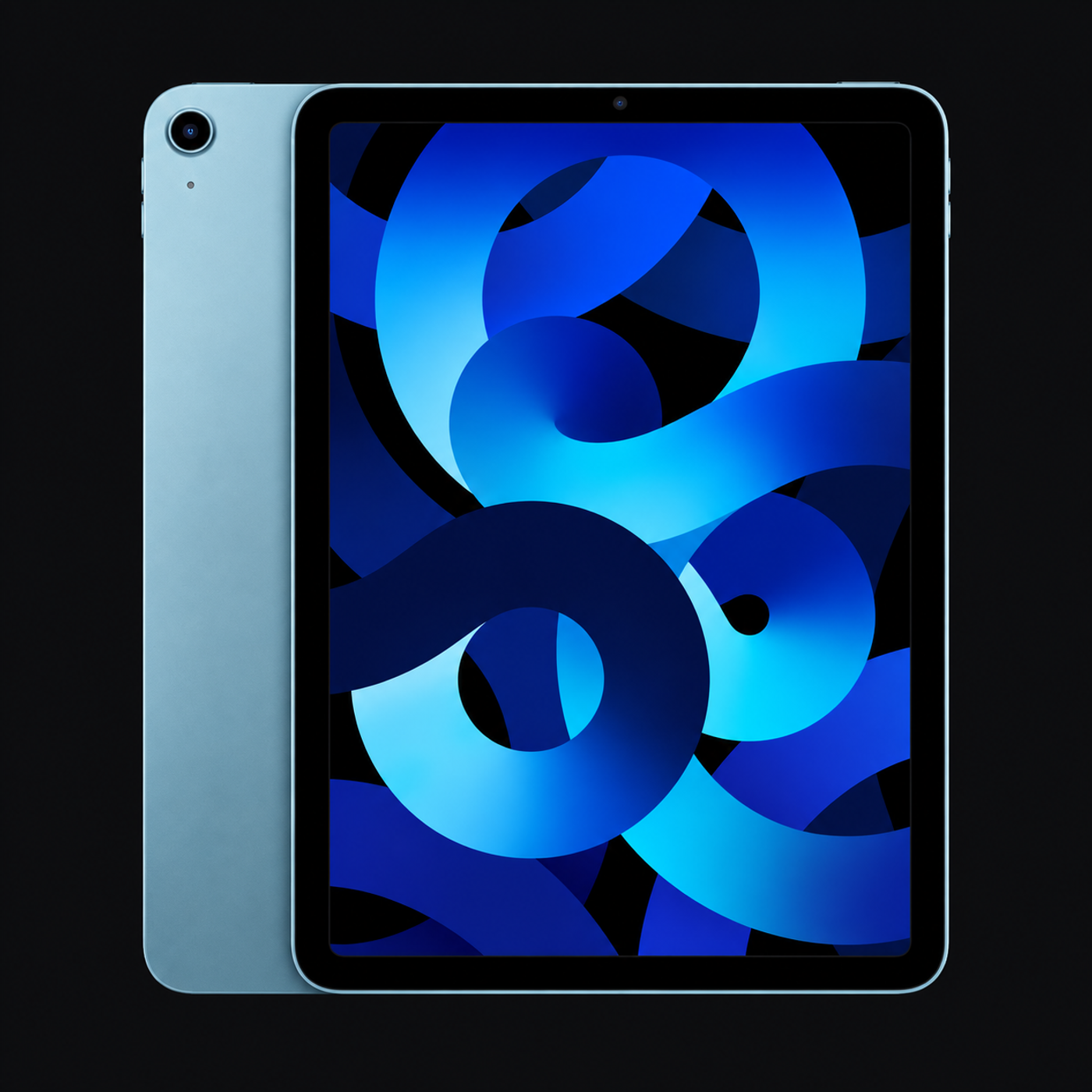 iPad Air (M1, 5e generatie) — Blauw (productillustratie) — AI-productillustratie