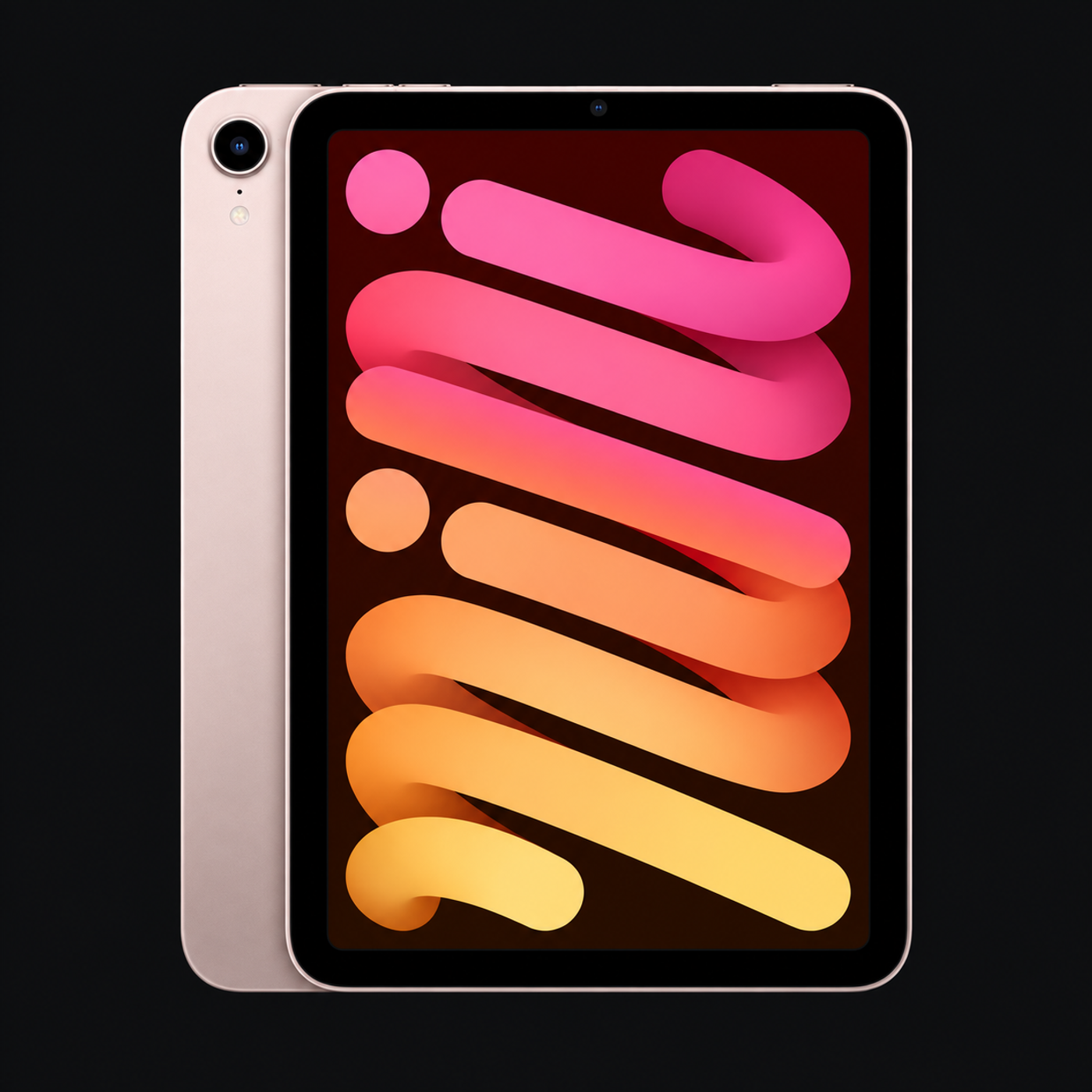 iPad mini (6e generatie) — Roze (productillustratie) — AI-productillustratie