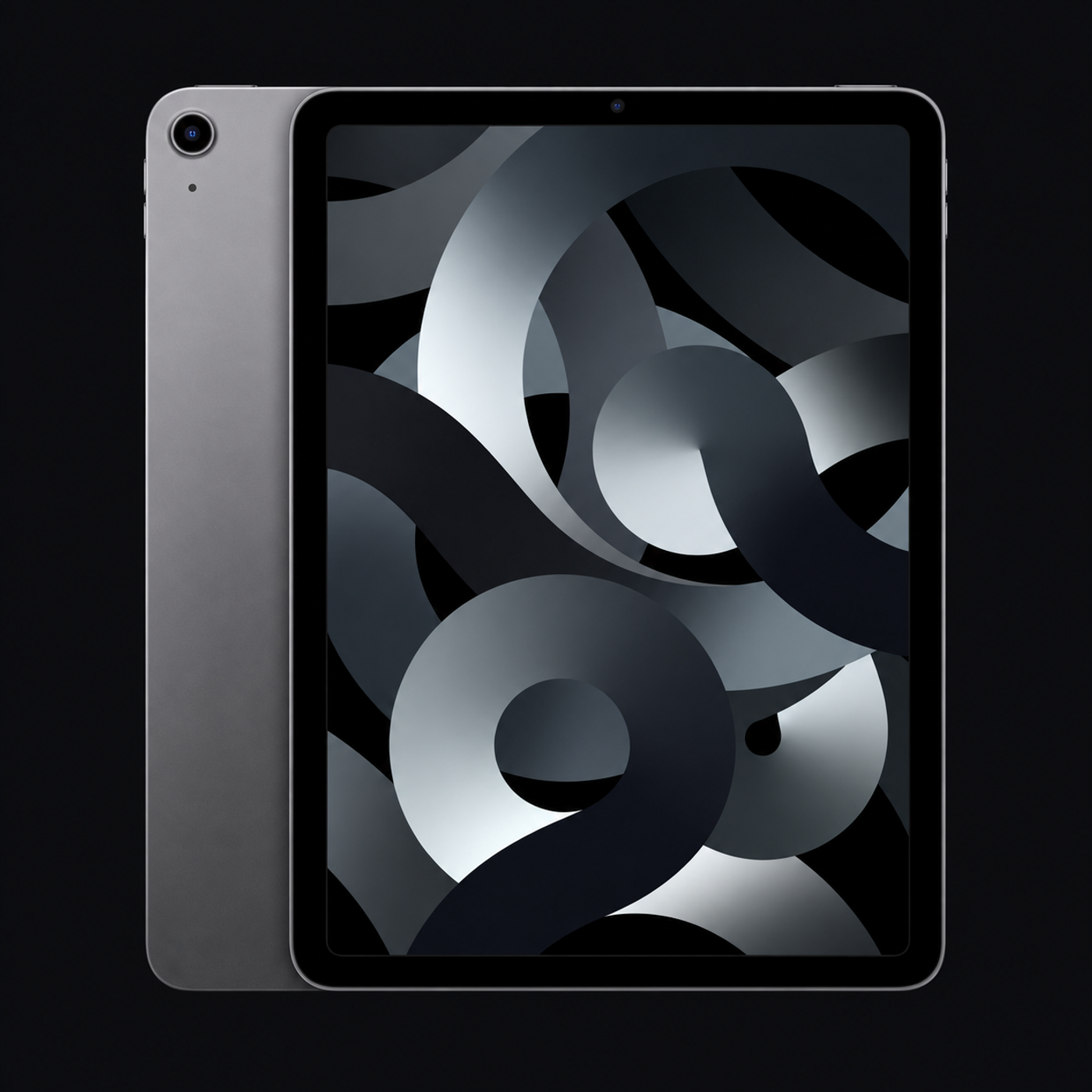 iPad Air (M1, 5e generatie) — Spacegrijs (productillustratie) — AI-productillustratie