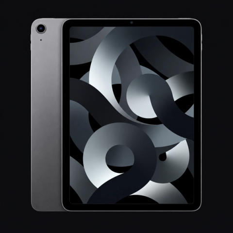 iPad Air (M1, 5e generatie) — Spacegrijs (productillustratie) — AI-productillustratie