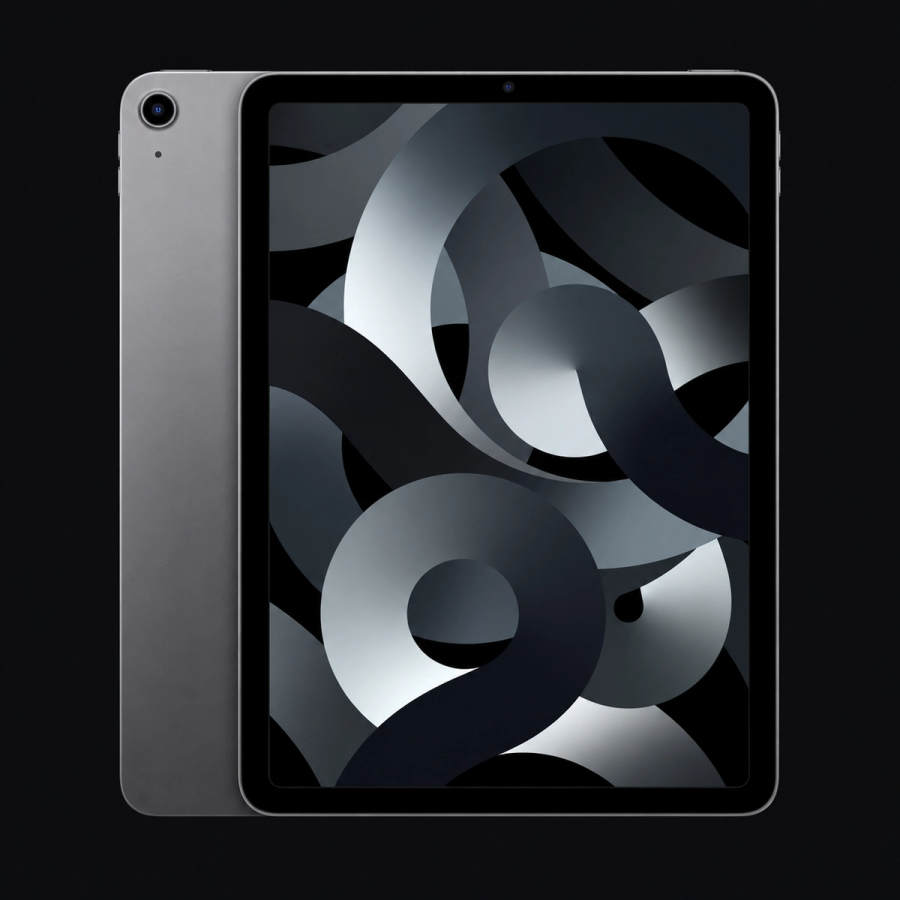 iPad Air (M1, 5e generatie) — Spacegrijs (productillustratie) — AI-productillustratie