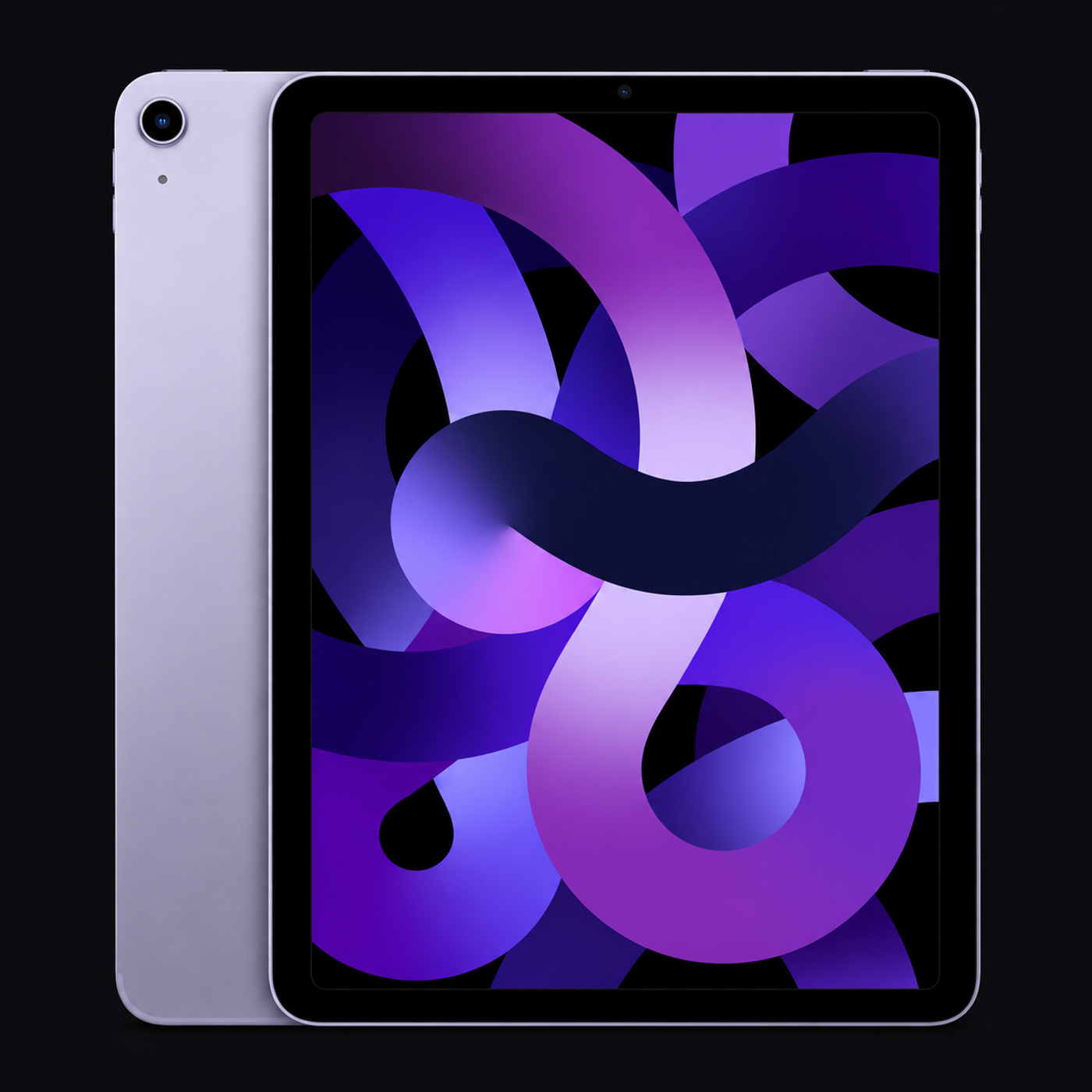 iPad Air (M1, 5e generatie) — Paars (productillustratie) — AI-productillustratie