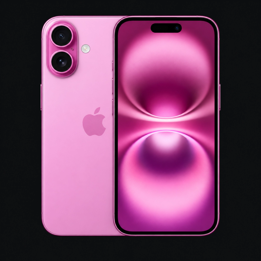 iPhone 16 — Roze (productillustratie) — AI-productillustratie