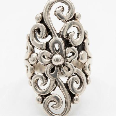Anillo Estilo Mándala de Plata Lisa