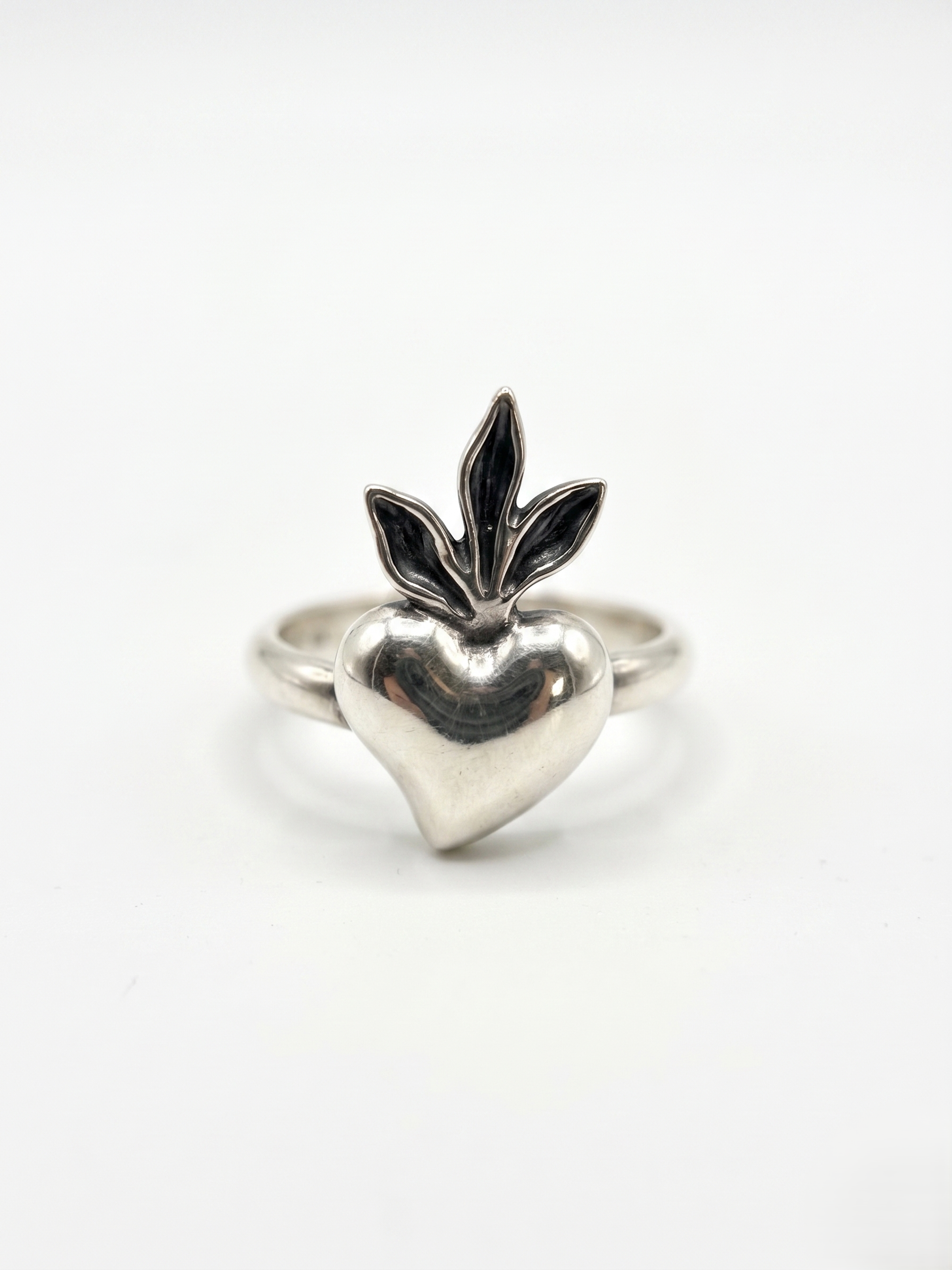 Juego de Gargantilla, Aretes y Anillo de Corazones en Plata Lisa - Imagen 3
