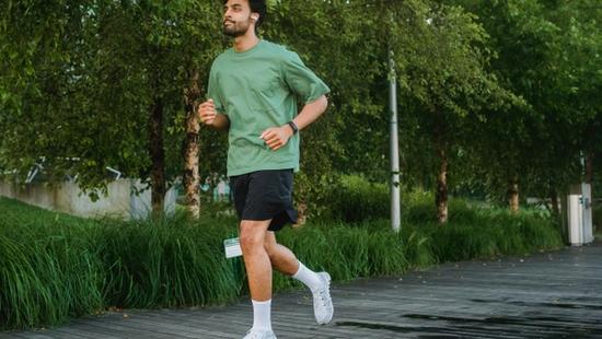 A man jogging