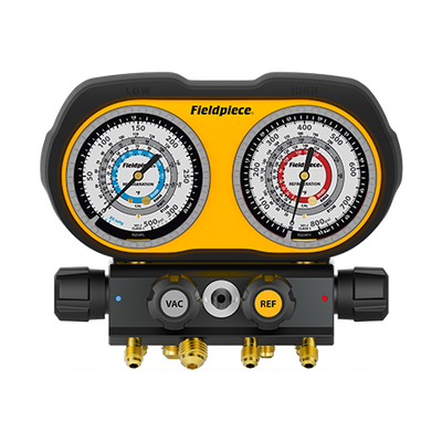 Manometr analogowy 4-portowy (R134a/R404A/R407C/R448A)