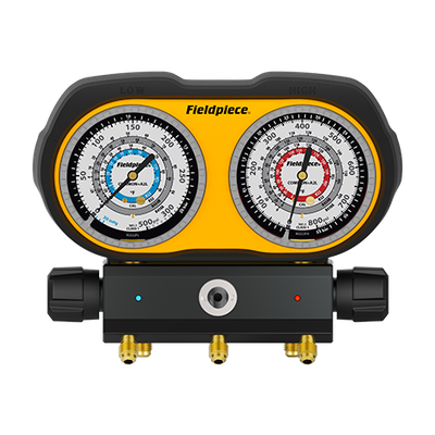 Manometr analogowy 3-portowy (R134a/R404A/R407C/R448A)