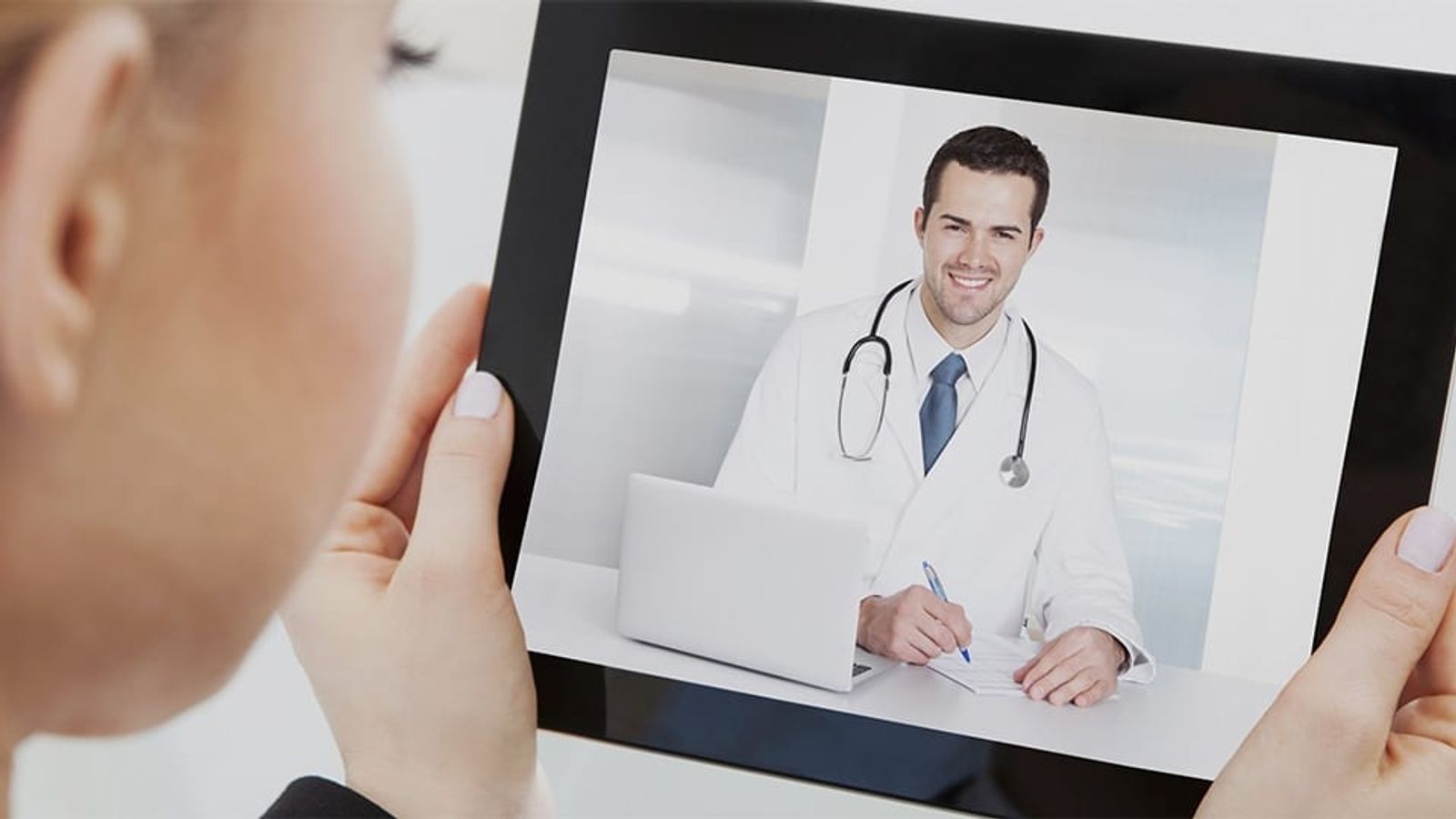 Telehealth consultation with a doctor