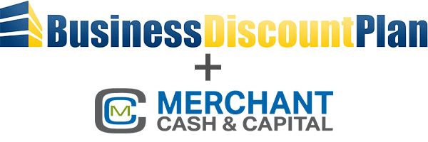 Business Discount Plan and Merchant Cash & Capital logo.