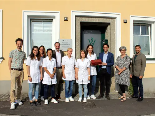 Gruppenfoto Vertreter:innen der Stadtgemeinde Scheibbs