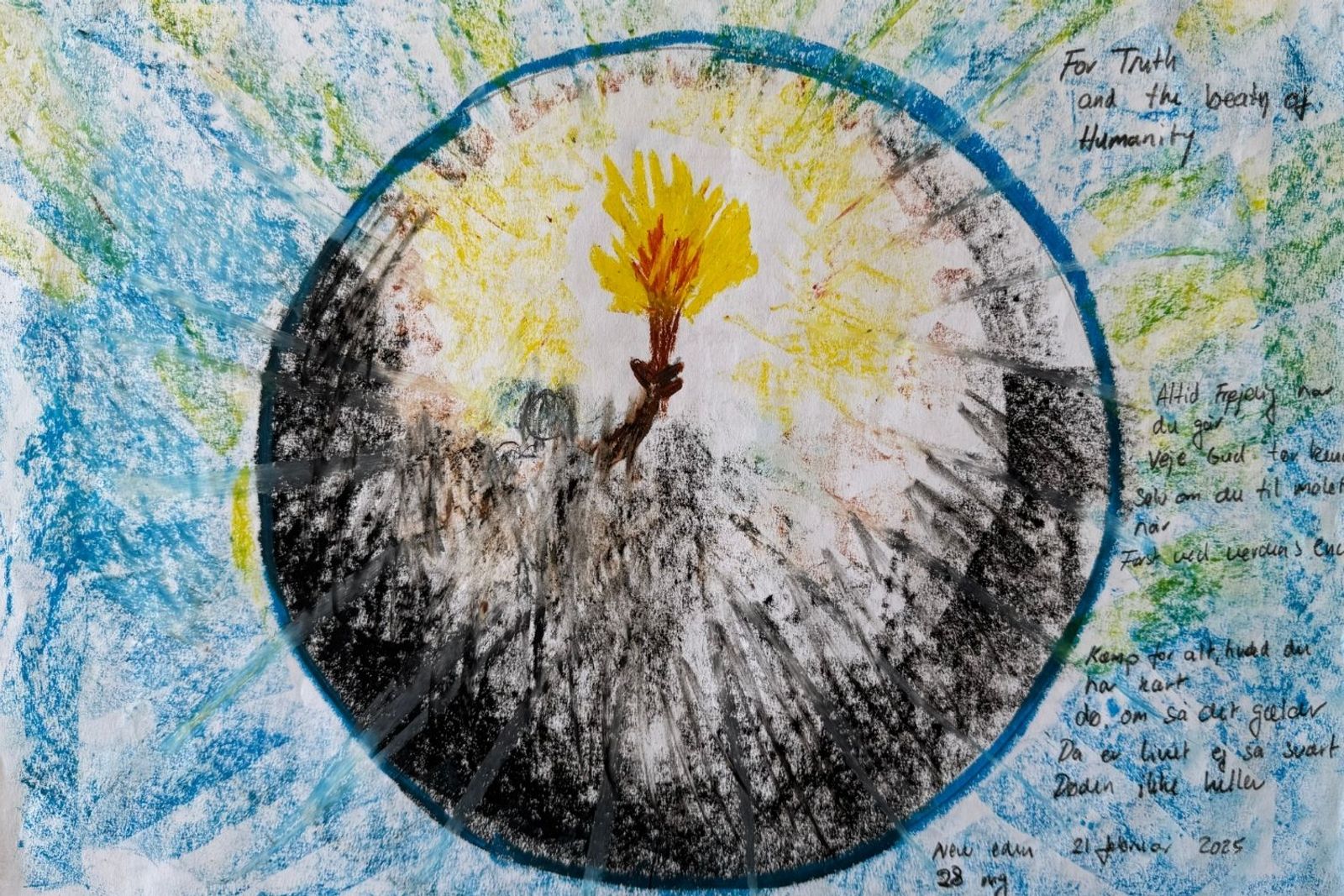  "Frisættelsen af den modvillige messias". For truth and the beauty of humanity.  Jørgens billede.