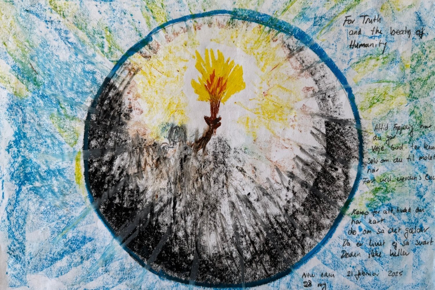 "Frisættelsen af den modvillige messias". For truth and the beauty of humanity. Jørgens billede.