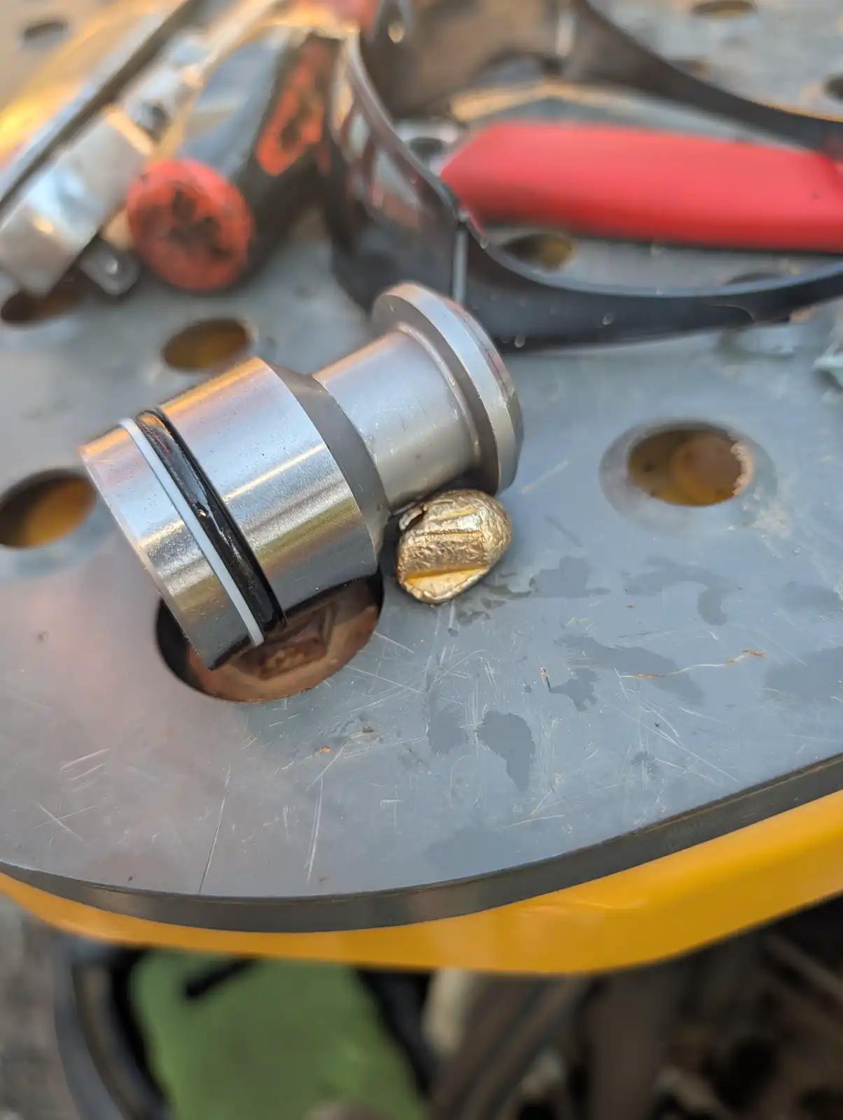 Equipment bearing detail during truck and heavy equipment service