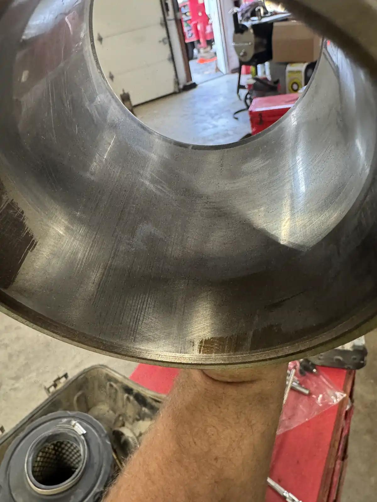 Cylinder sleeve inspection during truck and heavy equipment service