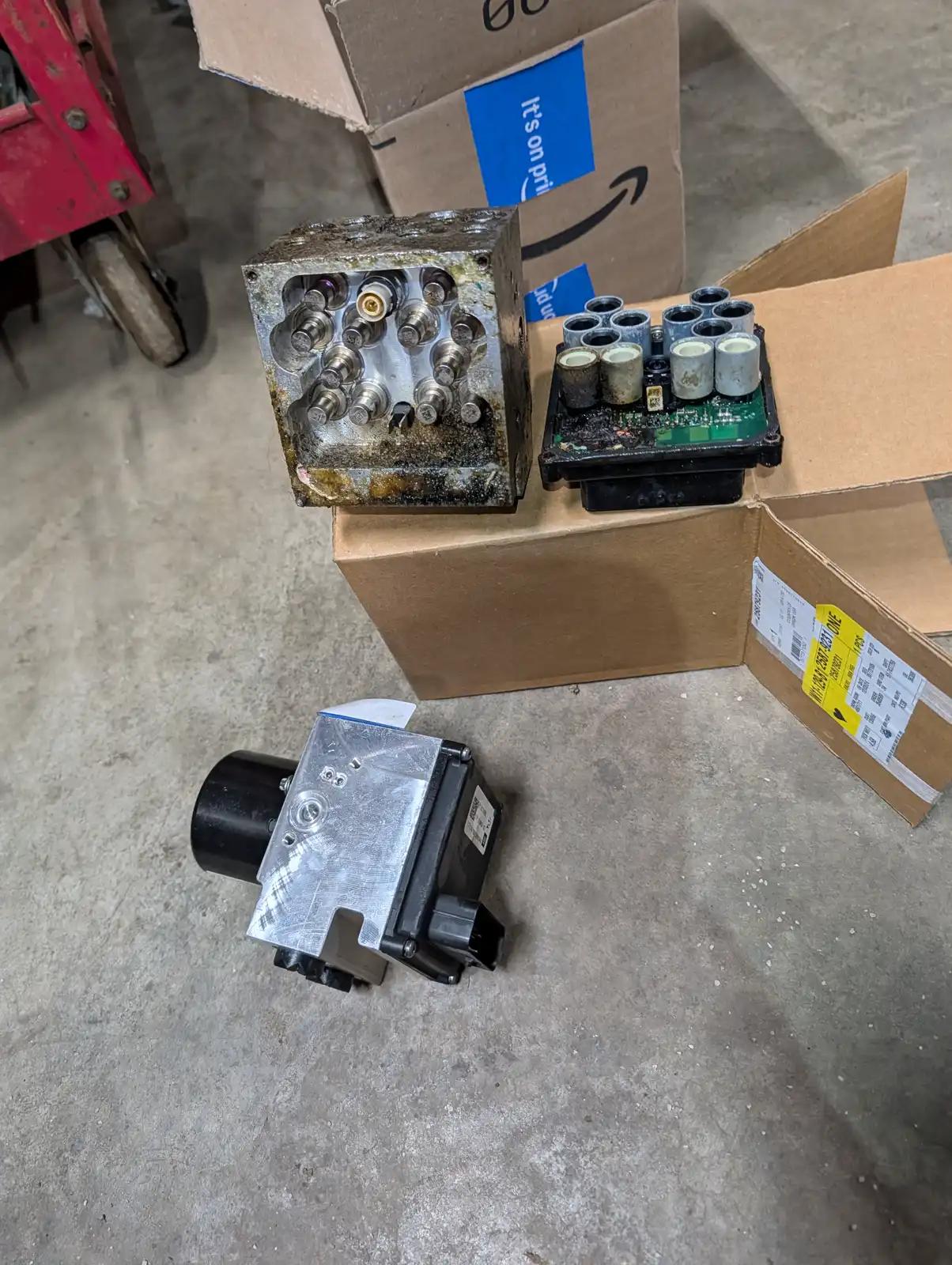 Removed control module during truck and heavy equipment service