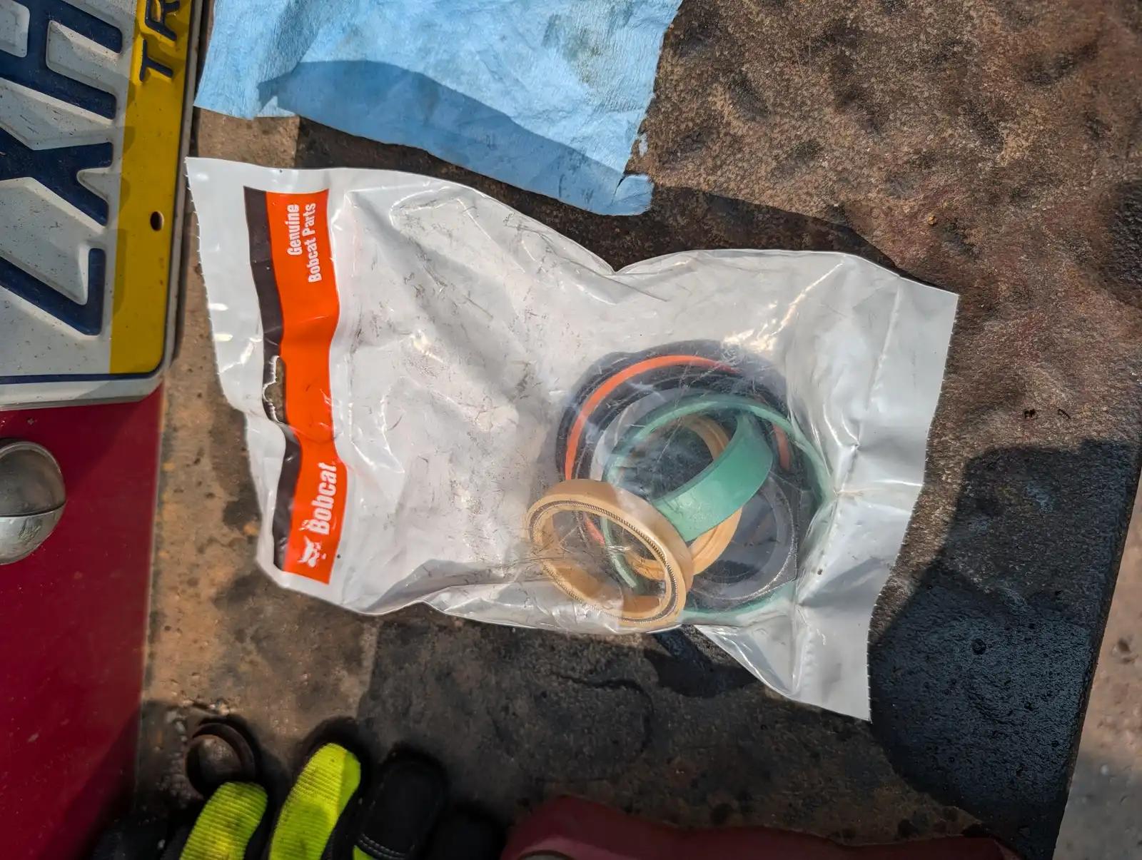 Parts prepared for equipment service during truck and heavy equipment service