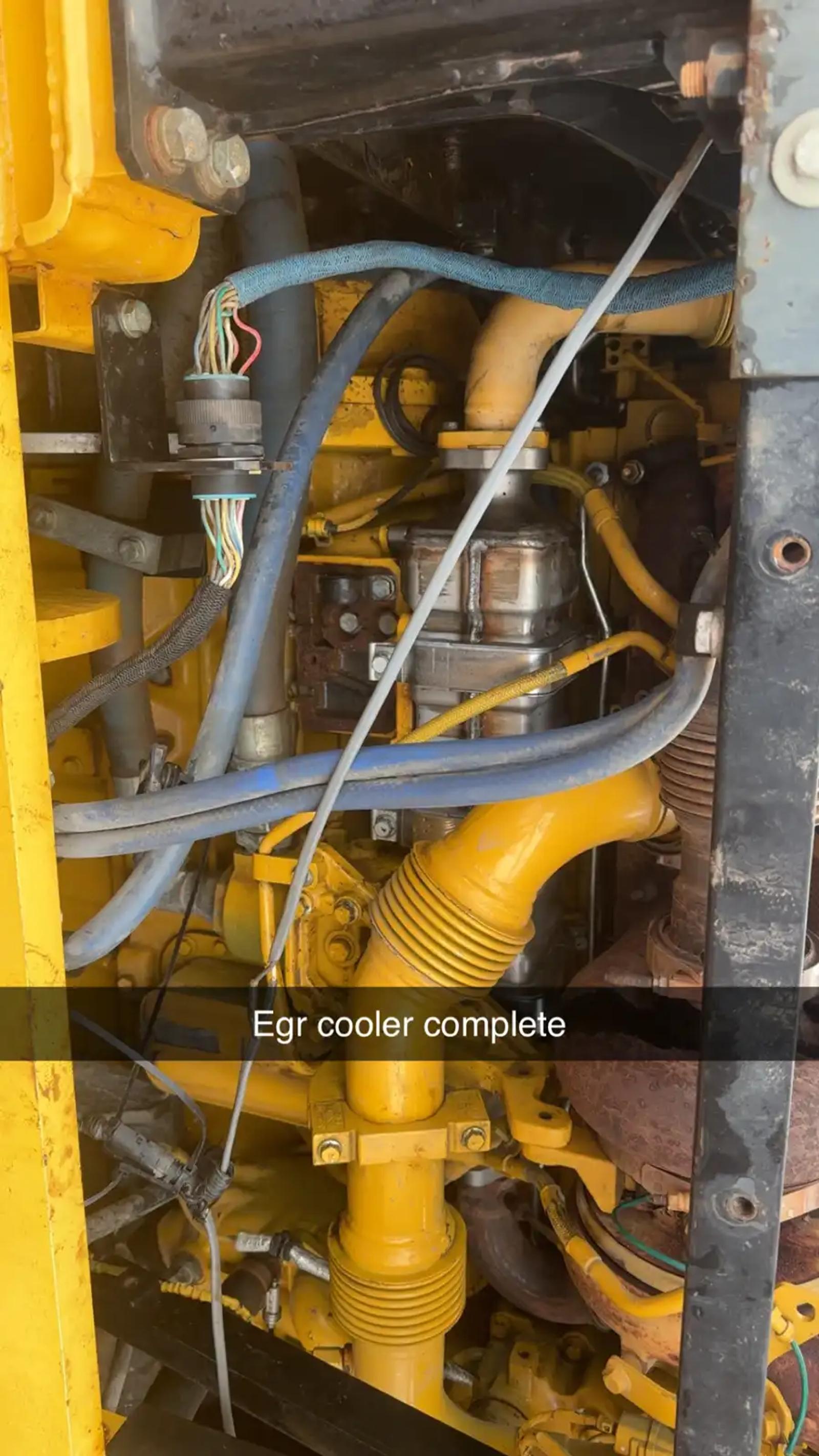 Equipment engine and fluid lines during truck and heavy equipment service