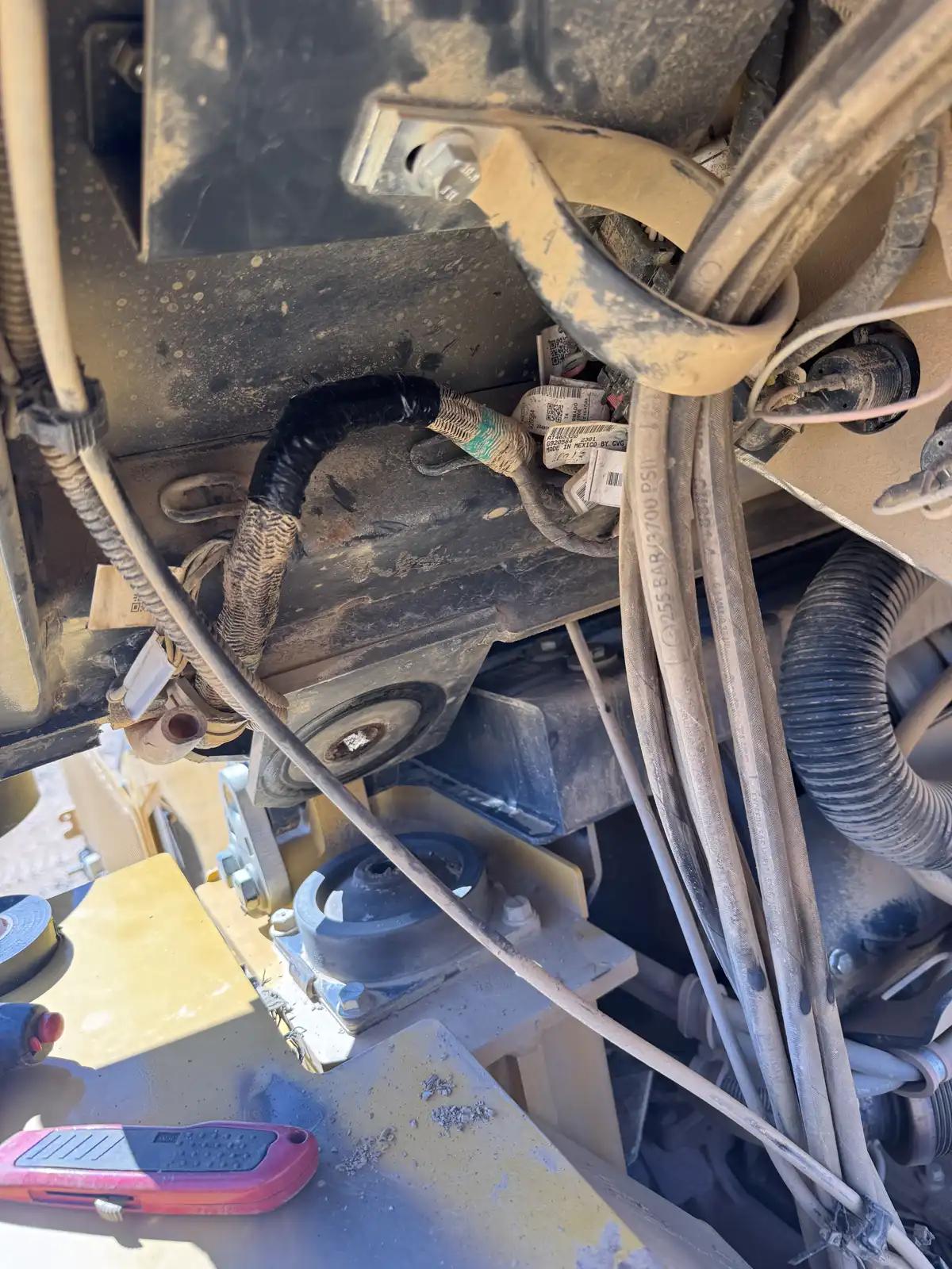 Equipment wiring and connectors during truck and heavy equipment service