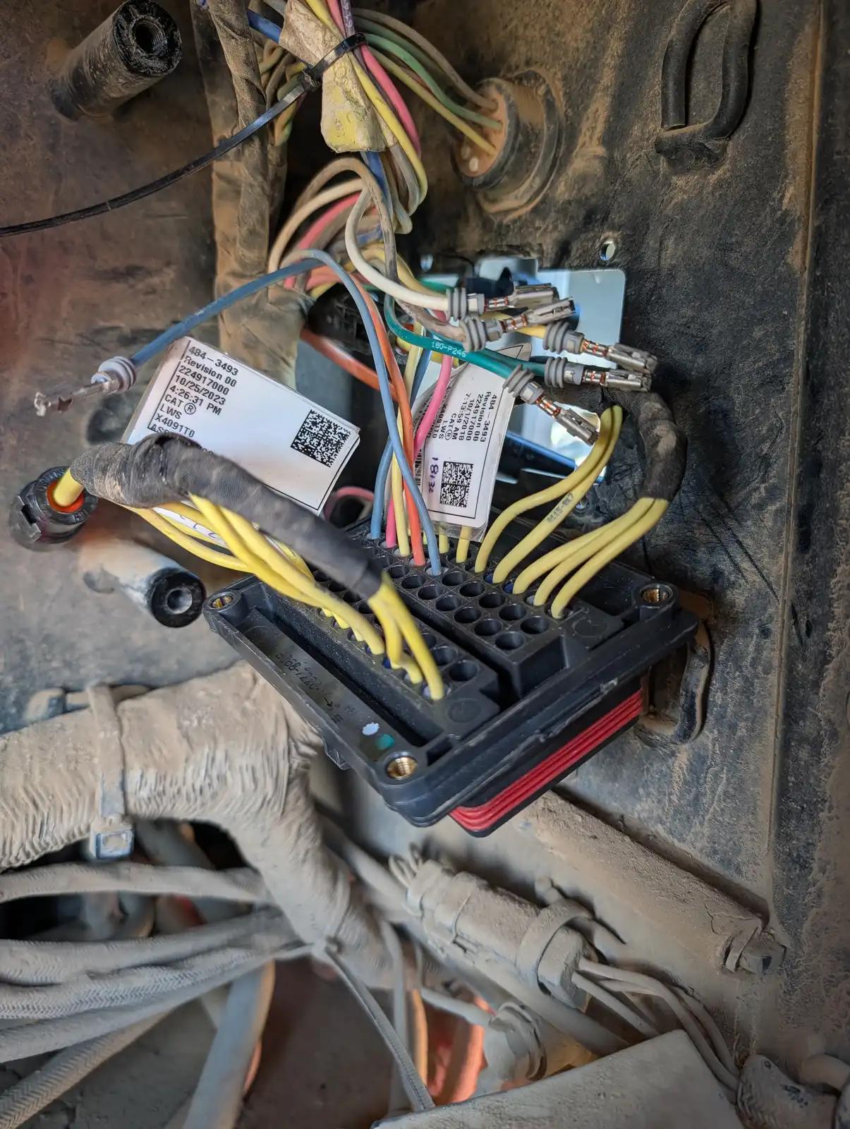 Equipment wiring compartment during truck and heavy equipment service