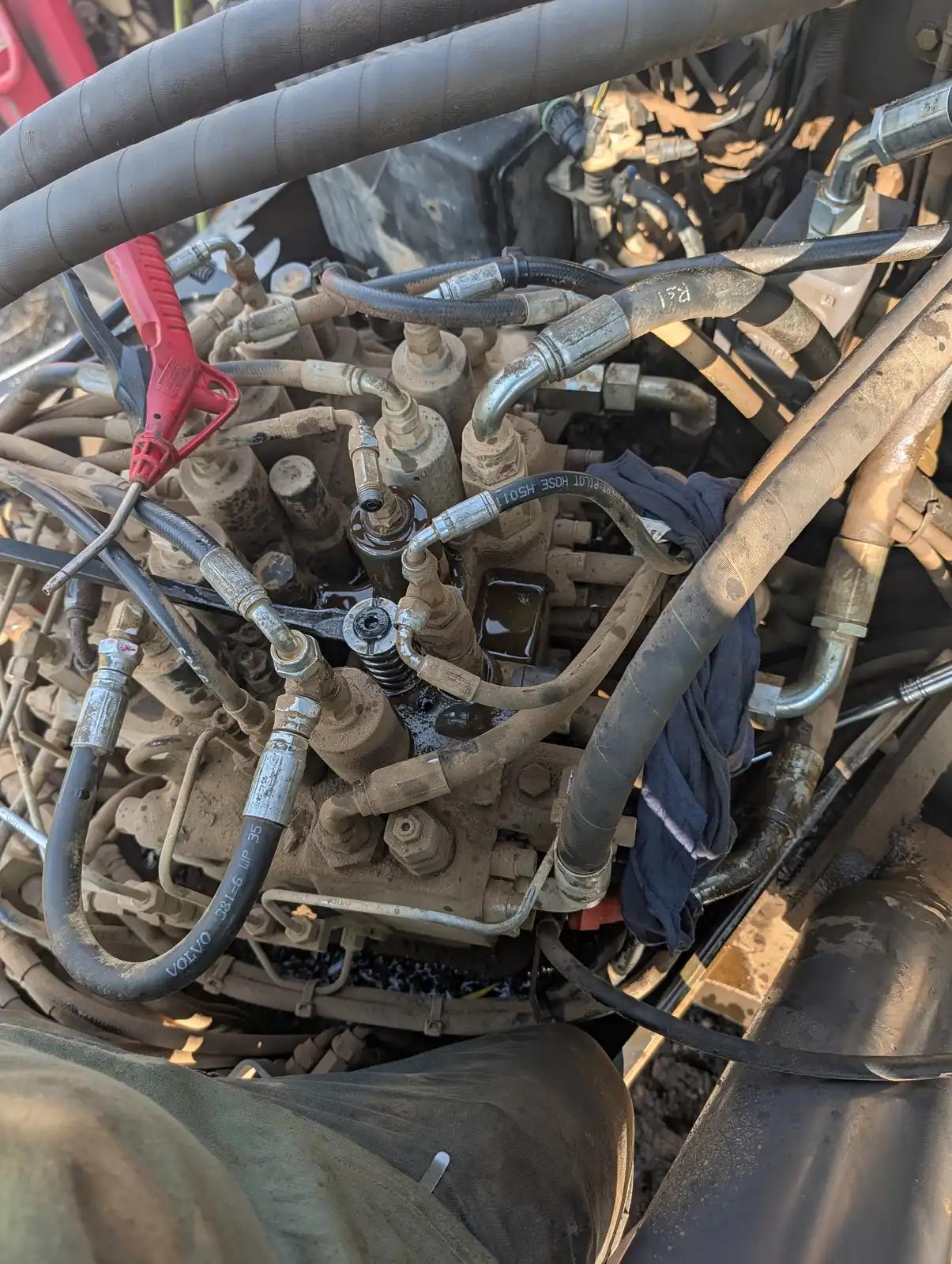 Diesel engine components during truck and heavy equipment service
